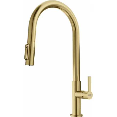 FRANKE Bateria kuchenna MARIS Slim Clear Water J Pull-Out złoty 120.0736.601 (S) *