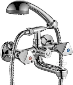 KUCHINOX Bateria wannowa ścienna z zestawem natryskowym NORM chrom BQN_011D *
