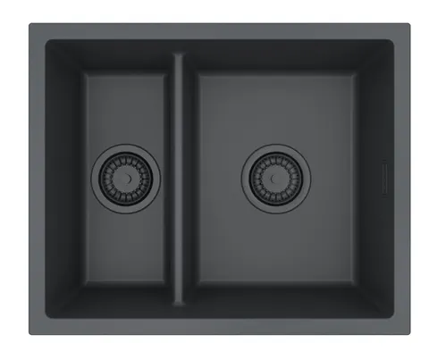ALVEUS Zlewozmywak 55x45 OMNI 50 BLACK EDITION czarny, syfon 1160071 (WP60) *