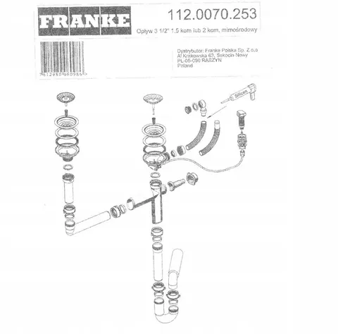 Syfon Franke 112.0070.253 automatyczny