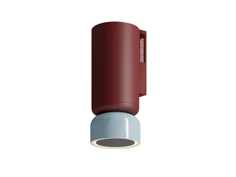 Okap kominowy Ciarko Icon Burgundy Satin/Baby Blue Gloss