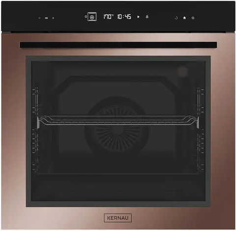 Piekarnik sensorowy 59,5cm KERNAU KBO 1281 TC Copper 80l, term., grill, miedź, czarny