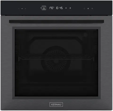 Piekarnik sensorowy 59,5cm KERNAU KBO 1281 TC Gun Metal 80l, term., grill, grafit, czarny