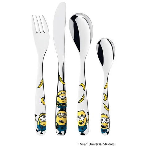 WMF - zestaw 4cz sztućców sztućce dla dzieci Minionki