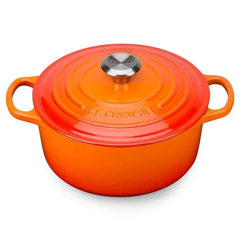 Okrągła Brytfanna Le Creuset Żeliwo płomienna 28cm / 6.7L