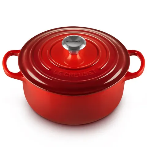 Okrągła Brytfanna Le Creuset Żeliwo wiśniowa 28cm / 6.7L