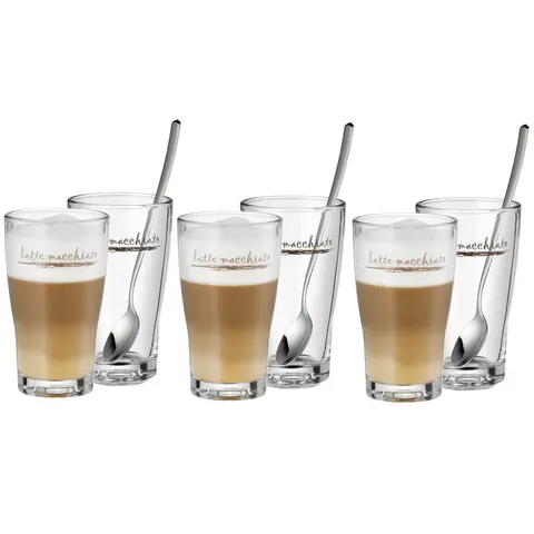 WMF - Filiżanki do Latte Macchiato z łyżeczkami 6szt 0996269999