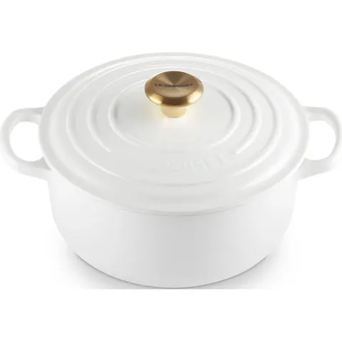 Le Creuset - SIGNATURE żeliwny garnek 20 cm 2,4l biały