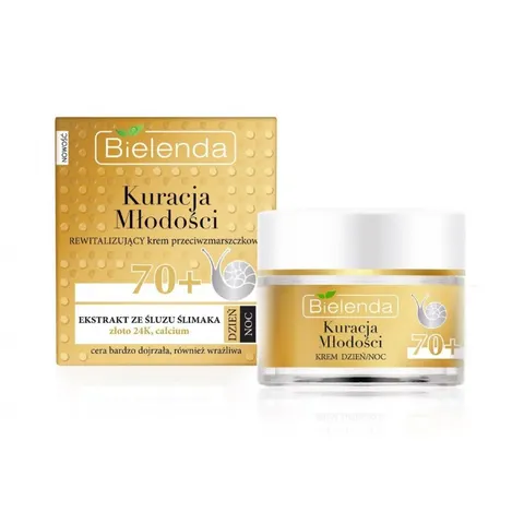 BIELENDA KURACJA MŁODOŚCI Krem do twarzy 70+, REWITALIZUJĄCY, 50 ml