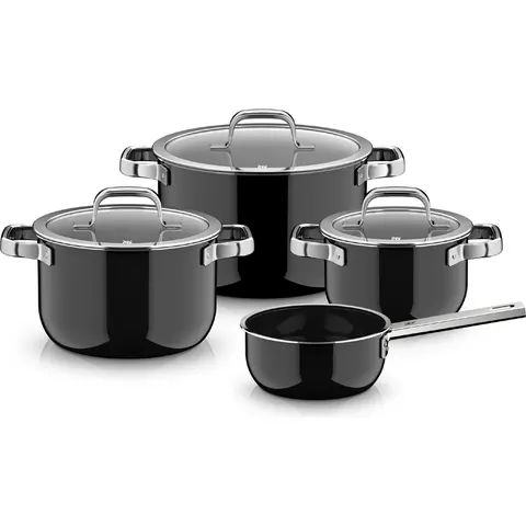 WMF - Komplet garnków FusionTec Mineral Pro 4szt Black 0518695290