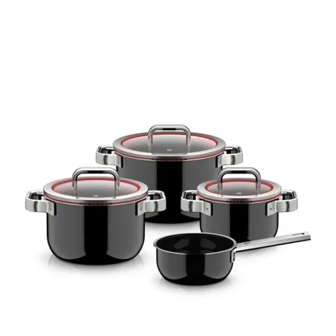 WMF - Komplet garnków FusionTec Functio Pro 4szt Black 518605290