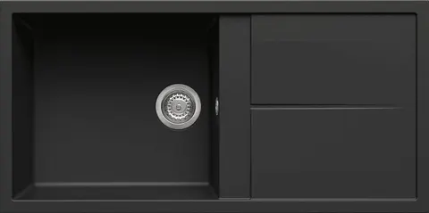 Zlewozmywak nakładany Elleci Unico 480 G40 Granitek Nero