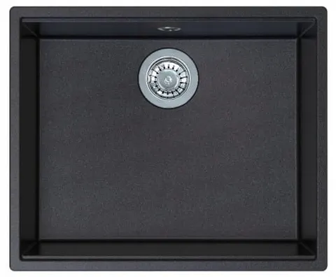 Zlewozmywak podwieszany Berg LINEA BRNL14L Czarny Onyx