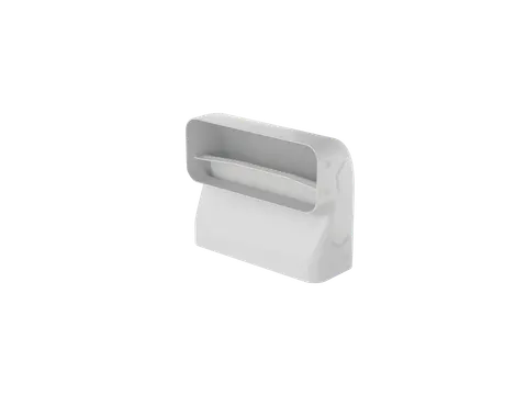 Kolano płaskie wertykalne krótkie Naber 90°, 222x89 mm
