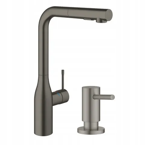 Bateria kuchenna Grohe ESSENCE Graphite 30270AL0 + Dozownik COSMOPOLITAN