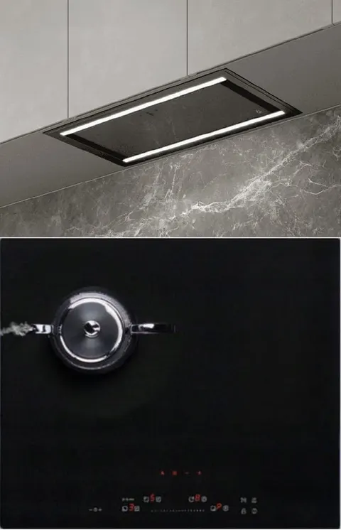 Płyta indukcyjna Ciarko CulinaSync Advanced 60 cm + Okap Duo 55 Czarny