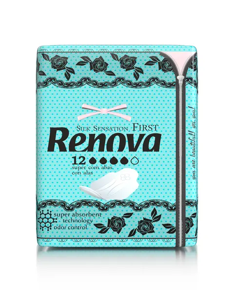 Podpaski higieniczne Renova Soft Care Super ze skrzydełkami – 12 sztuk