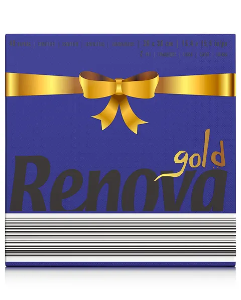 Serwetki stołowe Renova GOLD niebieskie 40szt