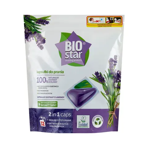 Kapsułki do prania 2 in 1 BIOstar 32 szt