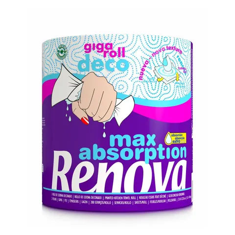 Ręcznik papierowy Renova Giga Roll Max Absorption Deco 63,8 m – 1 rolka