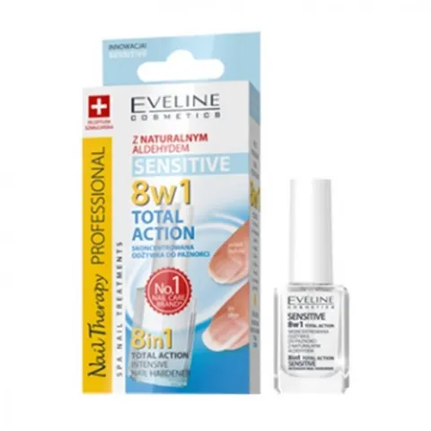 EVELINE 8in1 Odżywka do paznokci Total Action Nail Therapy Sensitive,12 ml