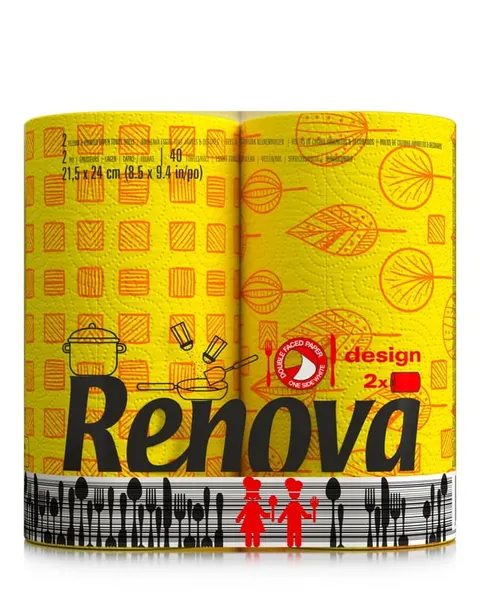 Ręcznik Papierowy Renova Color Design żółty 2R