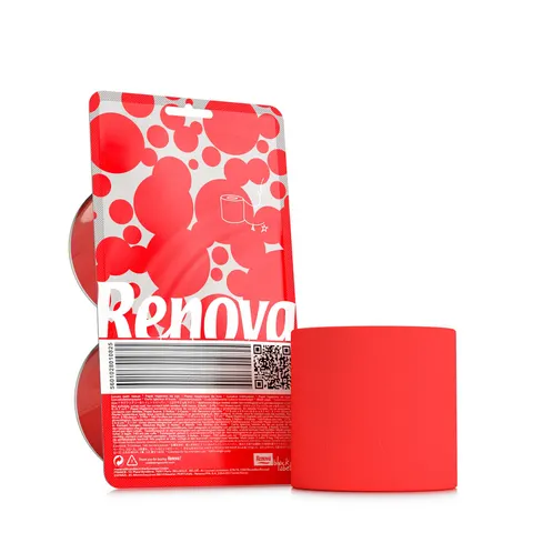 Czerwony papier toaletowy Renova Crystal 2R