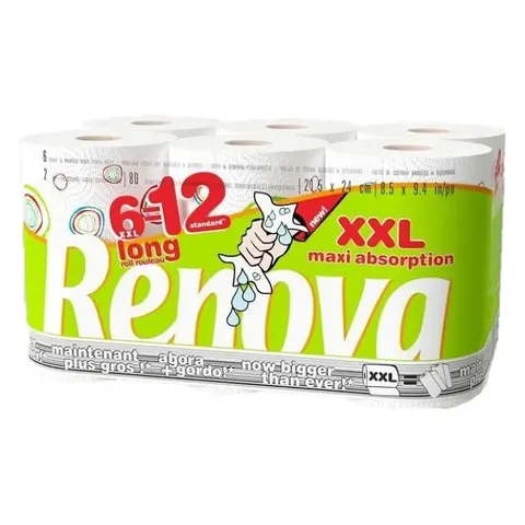 Ręcznik papierowy Renova Max Absorption XXL – 6 rolek