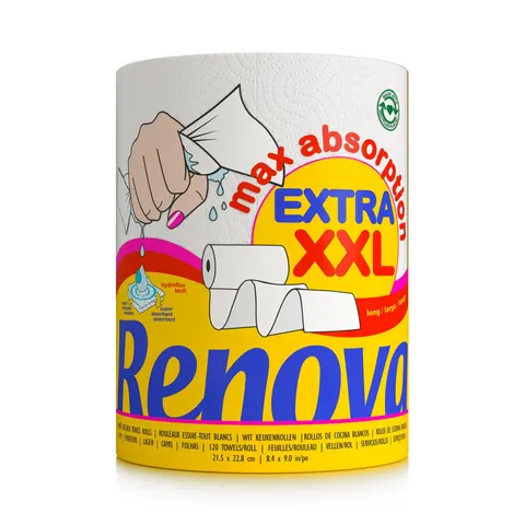 Ręcznik papierowy Renova Max Absorption Extra XXL – 1 rolka, 120 arkuszy
