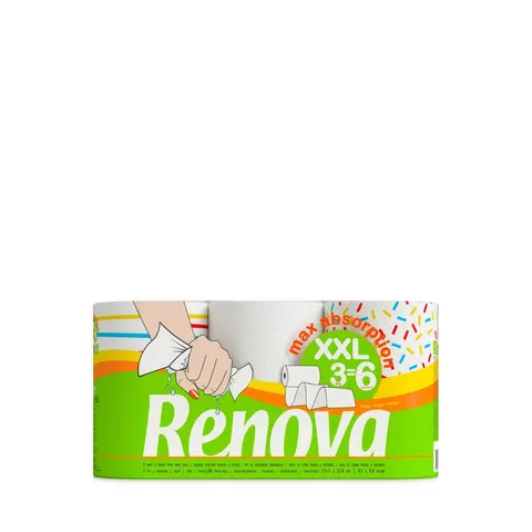 Ręcznik papierowy Renova Max Absorption XXL – 3 rolki