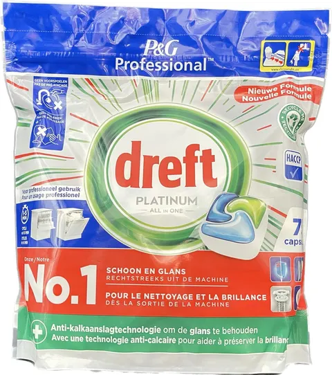 Dreft Professional Kapsułki Do Zmywarki Platinum All in One Regular 75 szt.