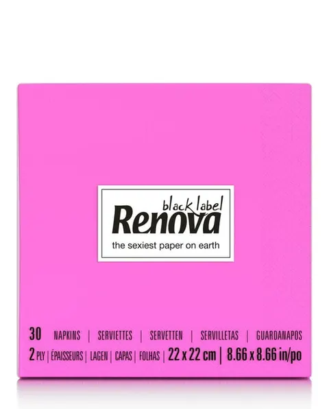 Serwetki koktajlowe Renova różowe 30 szt