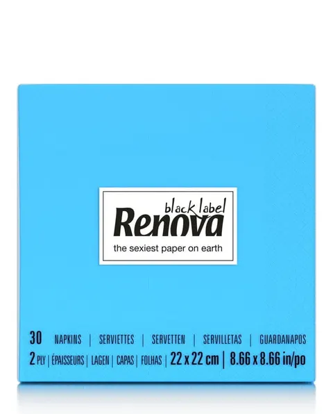 Serwetki koktajlowe Renova niebieskie 30 szt