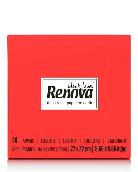 Serwetki koktajlowe Renova czerwone 30 szt