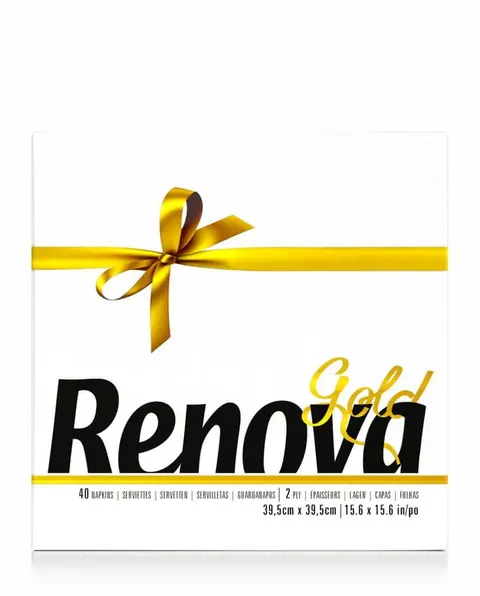 Serwetki stołowe Renova Gold białe 40 szt