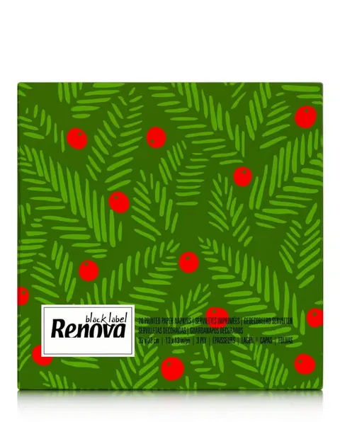 Serwetki Renova Green Xmas Holly 20szt