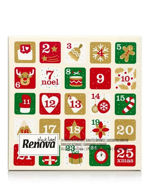 Serwetki Renova kalendarz adwentowy 20szt