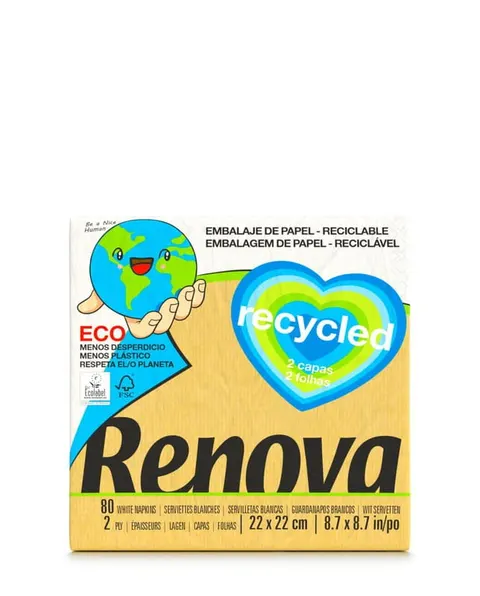 Serwetki Renova RECYCLED 22x22 80szt