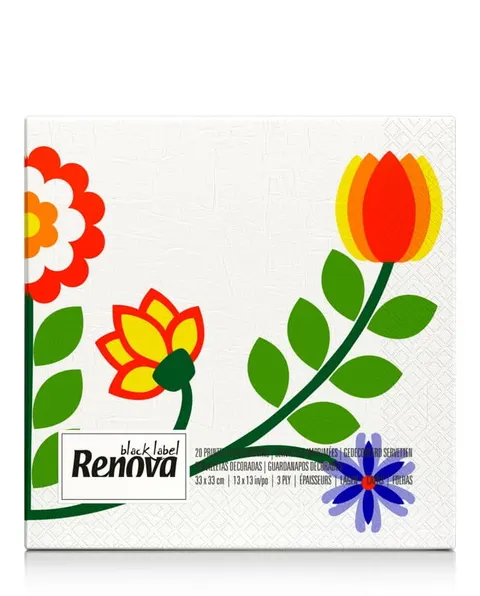 Serwetki papierowe Renova Folk Flowers 20 szt