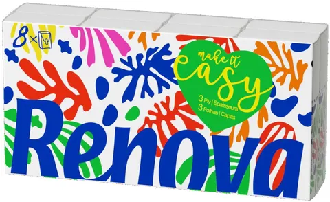 Chusteczki higieniczne Renova Easy 8x9