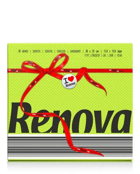 Serwetki papierowe Renova Red Label zielone 70 szt