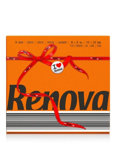 Serwetki papierowe Renova Red Label pomarańczowe 70 szt