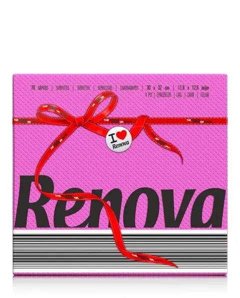 Serwetki papierowe Renova Red Label różowe 70 szt