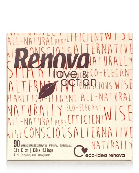 Serwetki Renova Love&Action 90szt 33x33cm