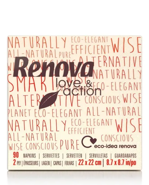 Serwetki Renova Love&Action 90szt 22x22cm