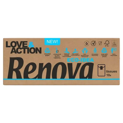 Chusteczki kieszonkowe Renova Love&Action 10x9 szt