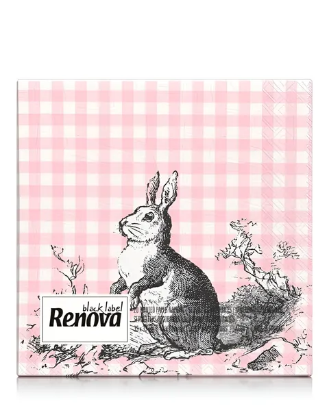 Serwetki Papierowe Ozdobne Renova Bunny & Fox 33x33 cm 3-warstwy 20 sztuk