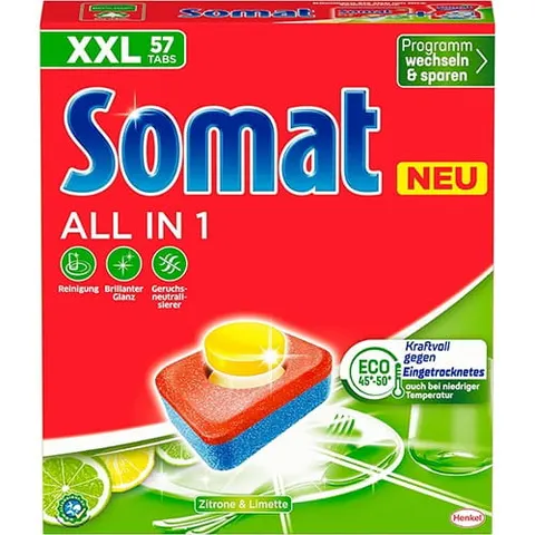 Tabletki do Zmywarki Somat All in 1 Zitrone & Limette 57szt 1kg