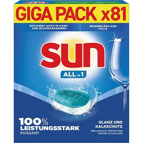 Tabletki do zmywarki Sun All in 1 Tabs 81szt 1.4kg
