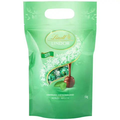 Kulki z mlecznej czekolady z miętą Lindt Lindor 1kg